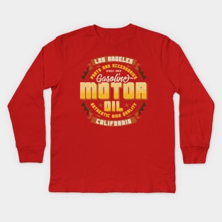 gasoline vintage motor oil custom california los angeles Kids Long Sleeve T-Shirt